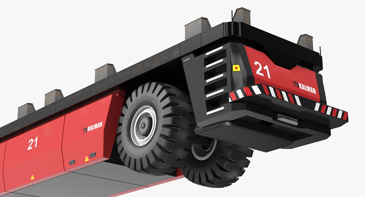 3D Electric AGV Trailer Kalmar FastCharge model