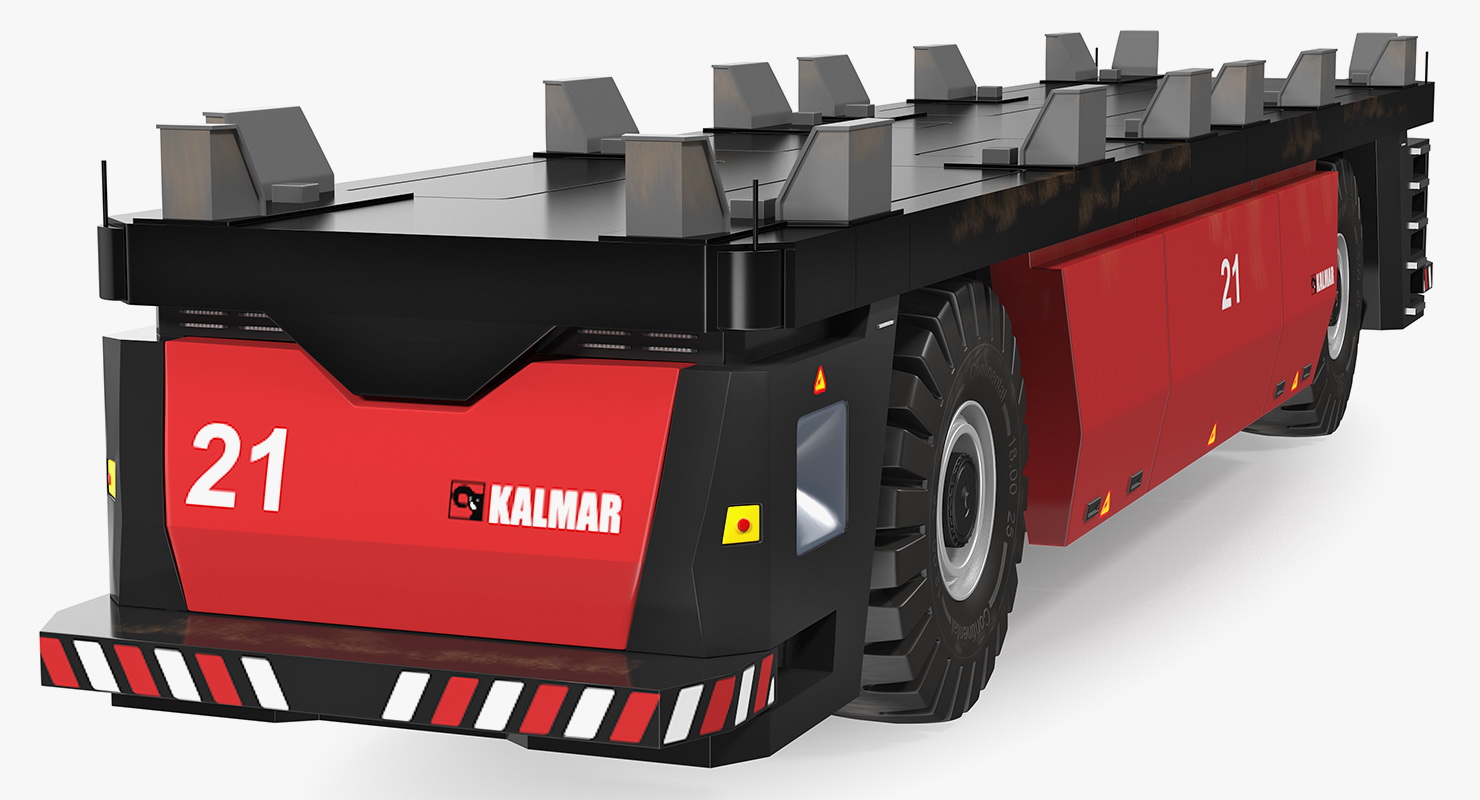 3D Electric AGV Trailer Kalmar FastCharge model