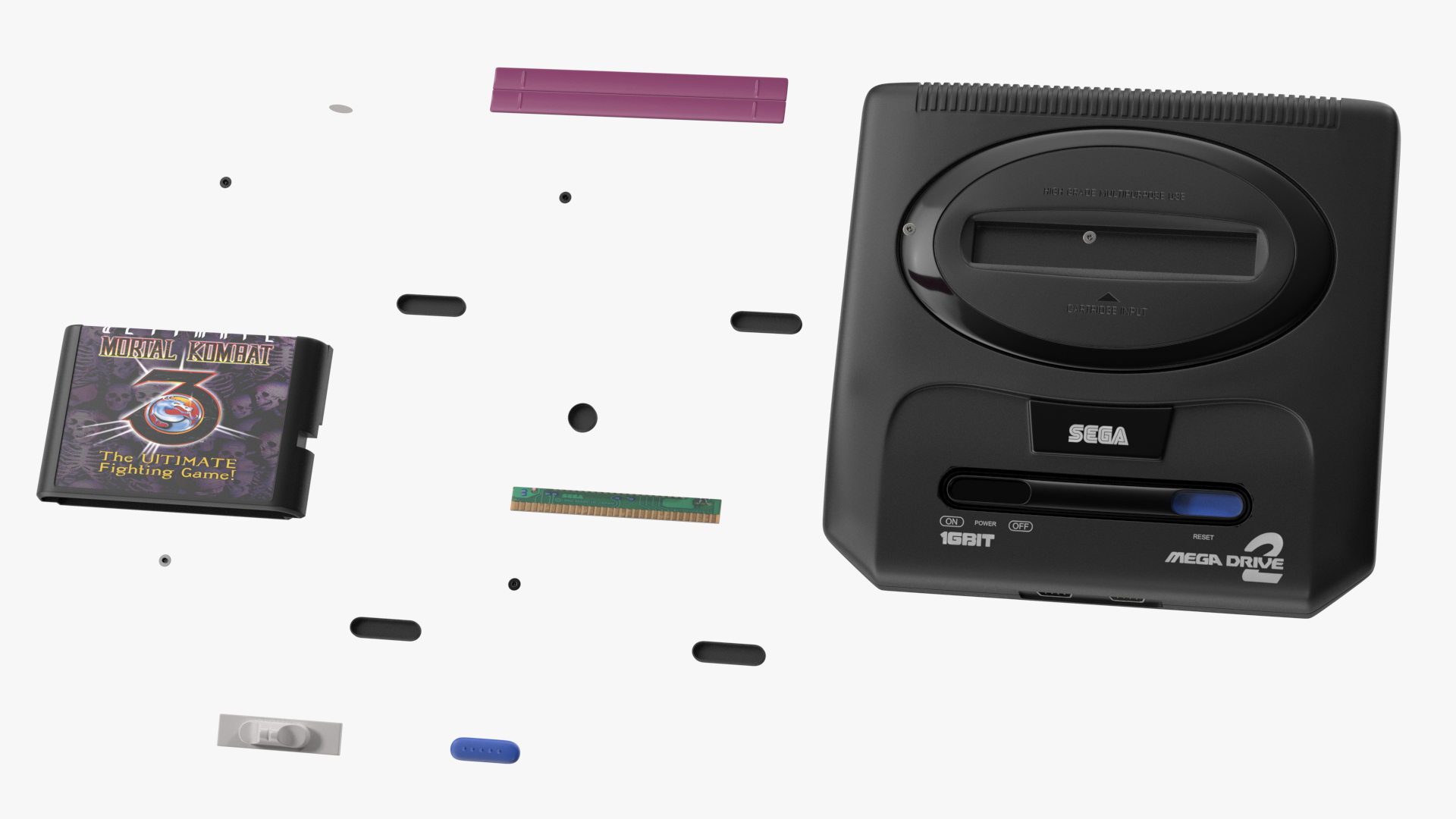 Sega Mega Drive Two 3D model