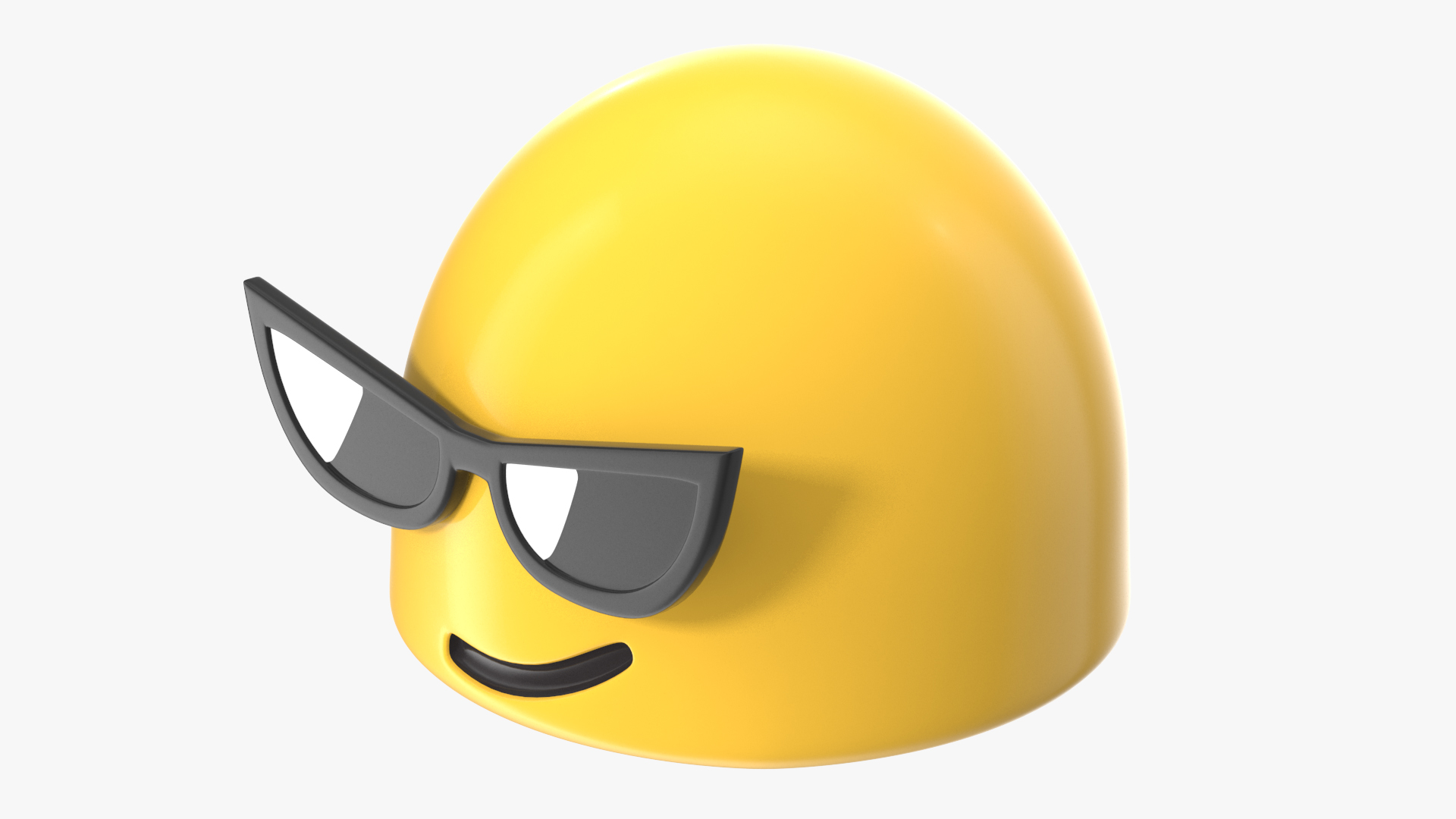 3D Cool Face Android Emoji model