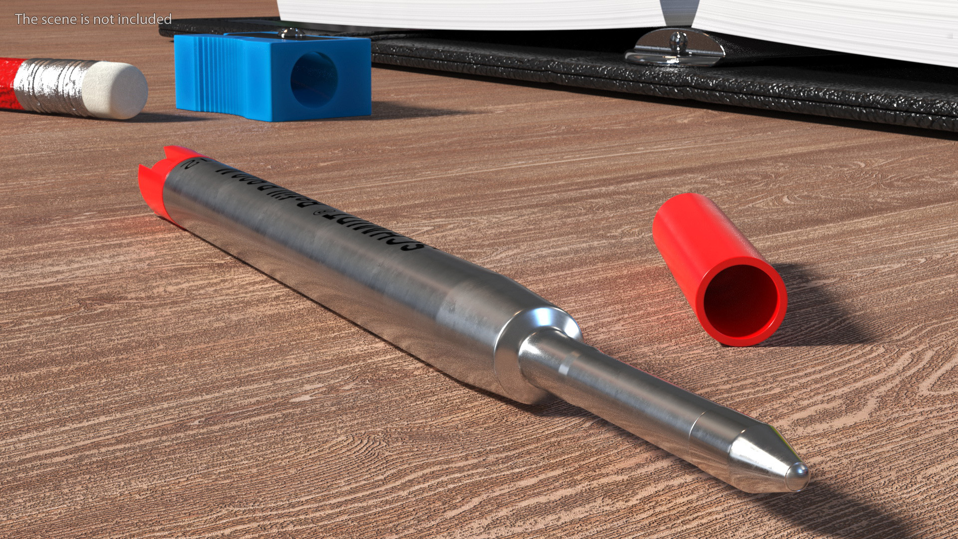 Red Ballpoint Pen Refill 3D model