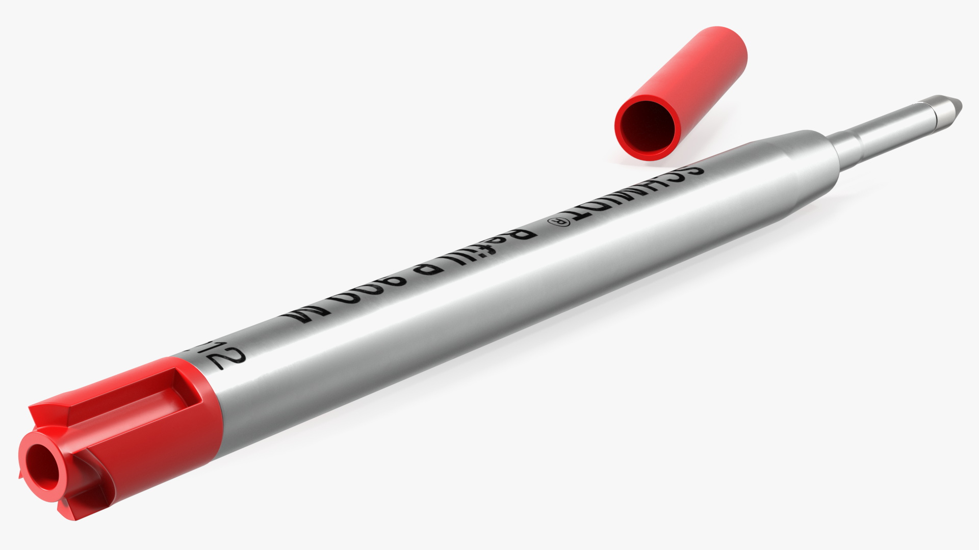 Red Ballpoint Pen Refill 3D model