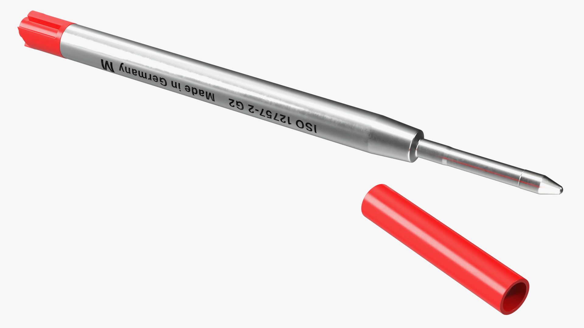 Red Ballpoint Pen Refill 3D model