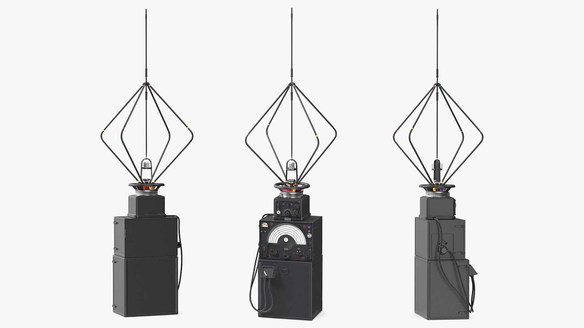 3D model Radio Direction Finder Antenna with Amplifier