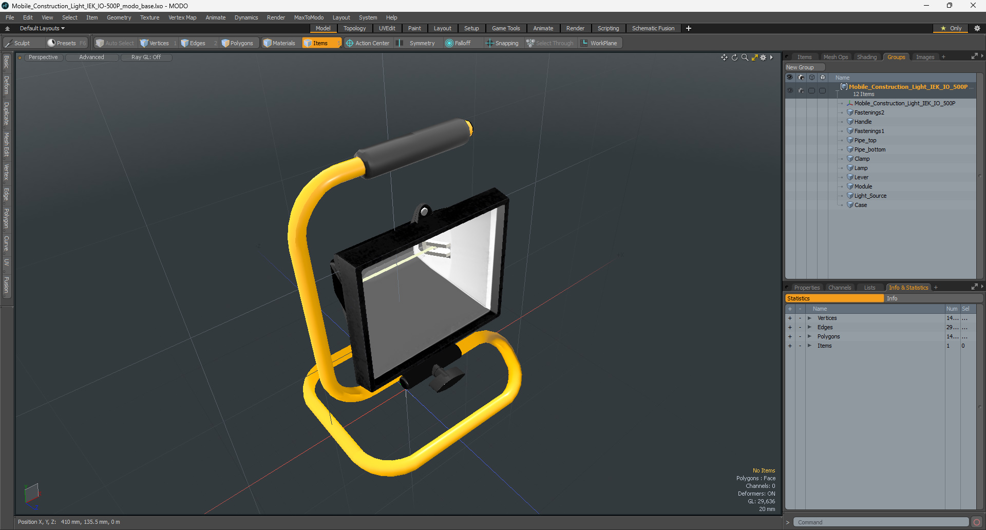 Mobile Construction Light IEK IO-500P 3D