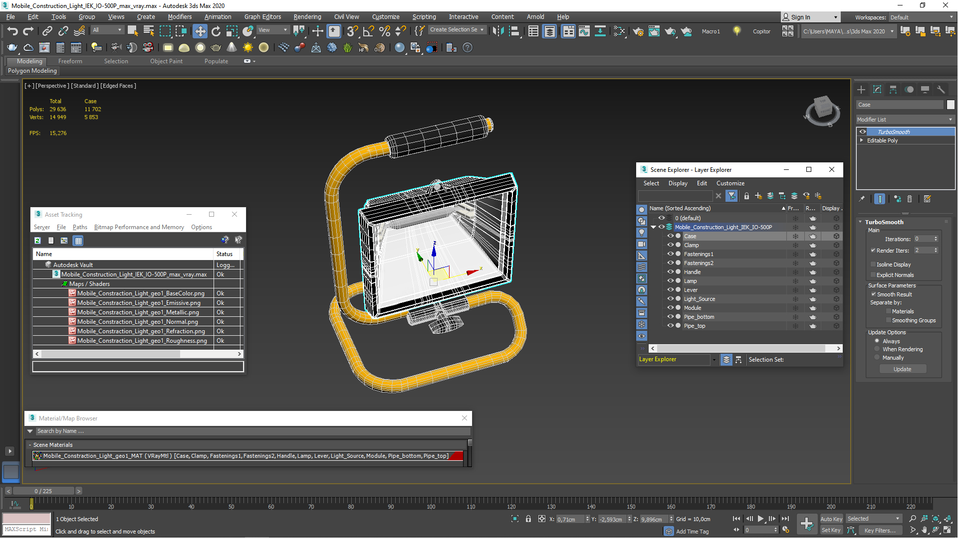 Mobile Construction Light IEK IO-500P 3D