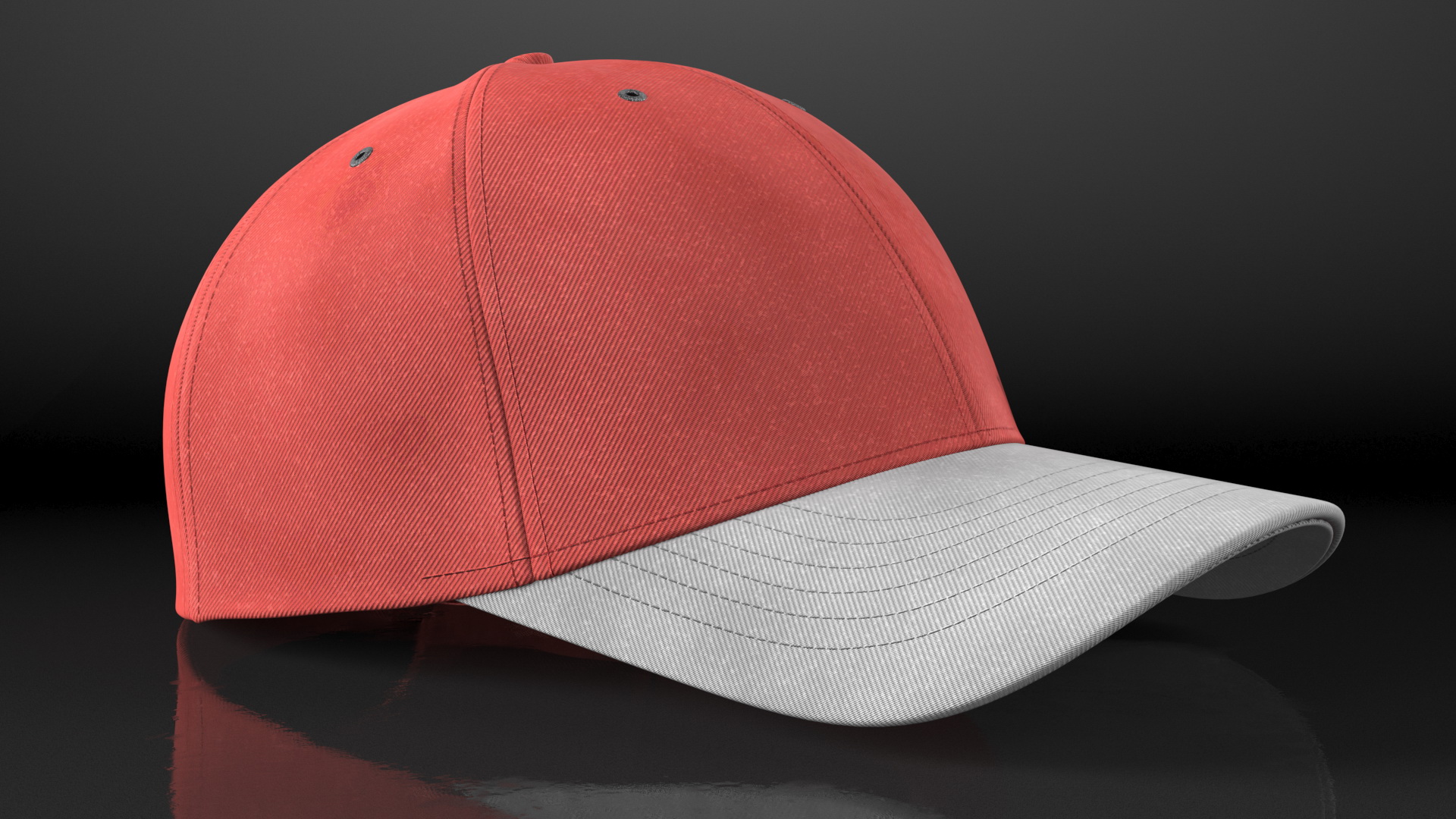 3D Cap Your Brand Red model