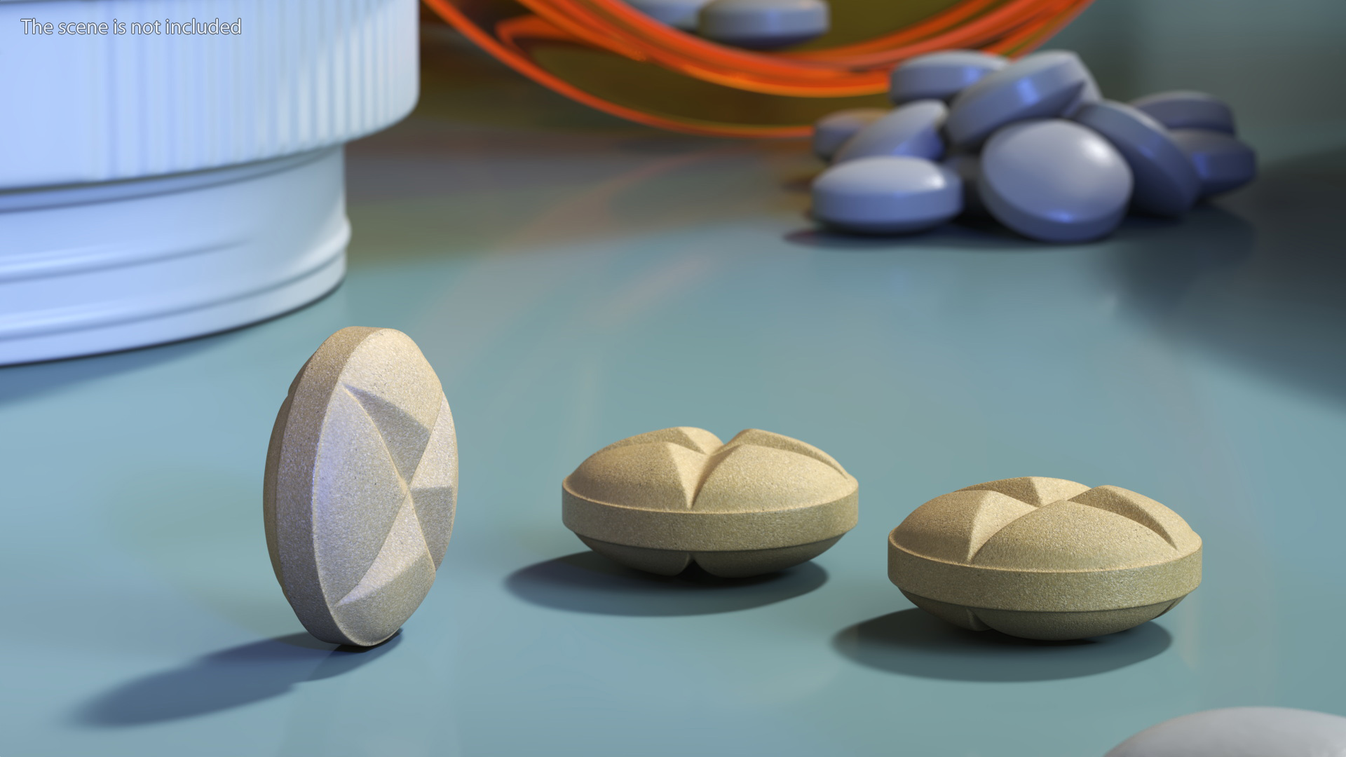 Cross Scored Pill 3D