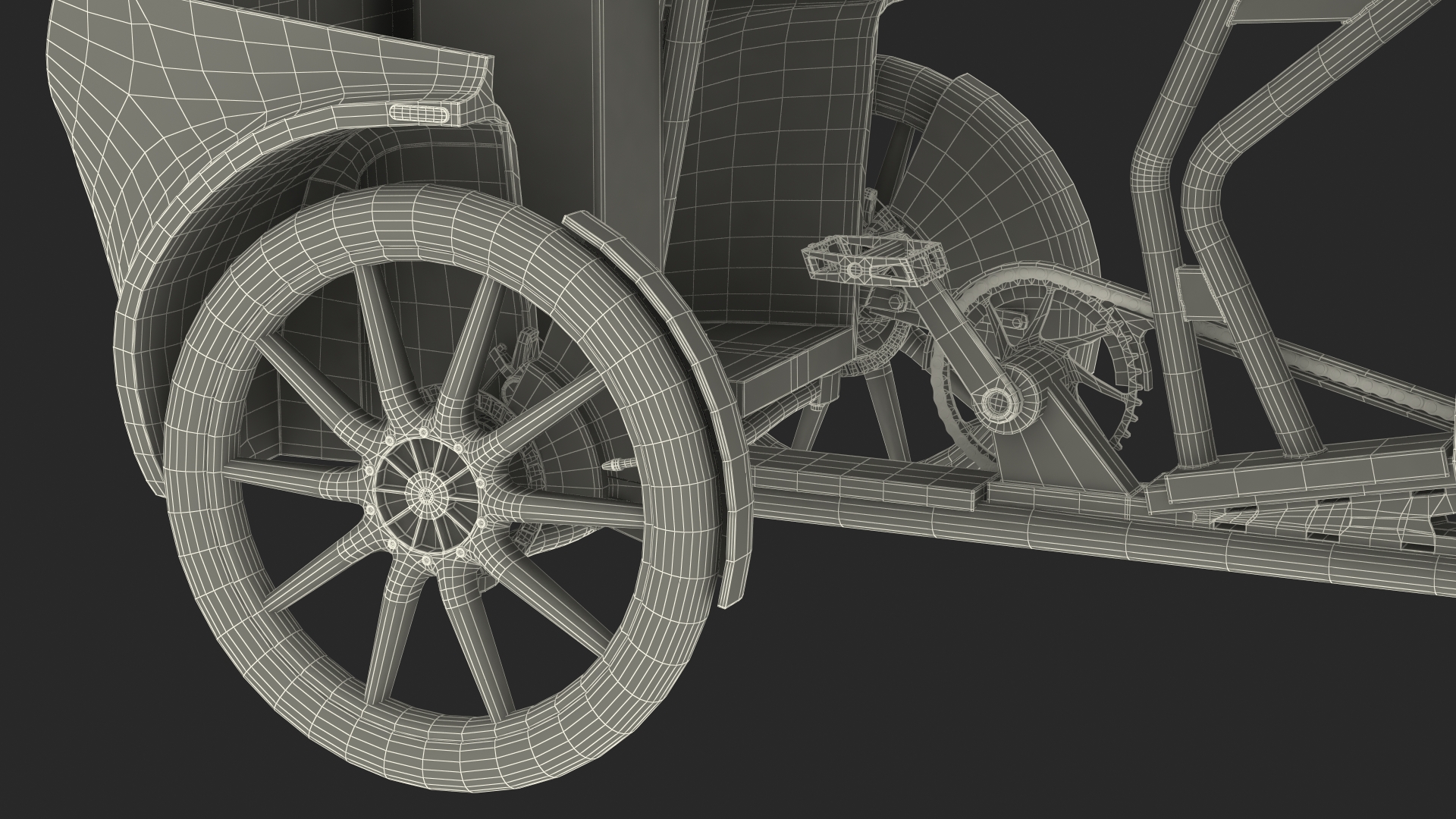 Delivery Bike EAV UPS Rigged for Maya 3D