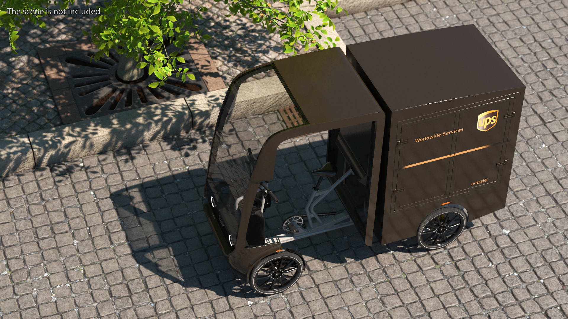 3D Delivery Bike EAV UPS Rigged model