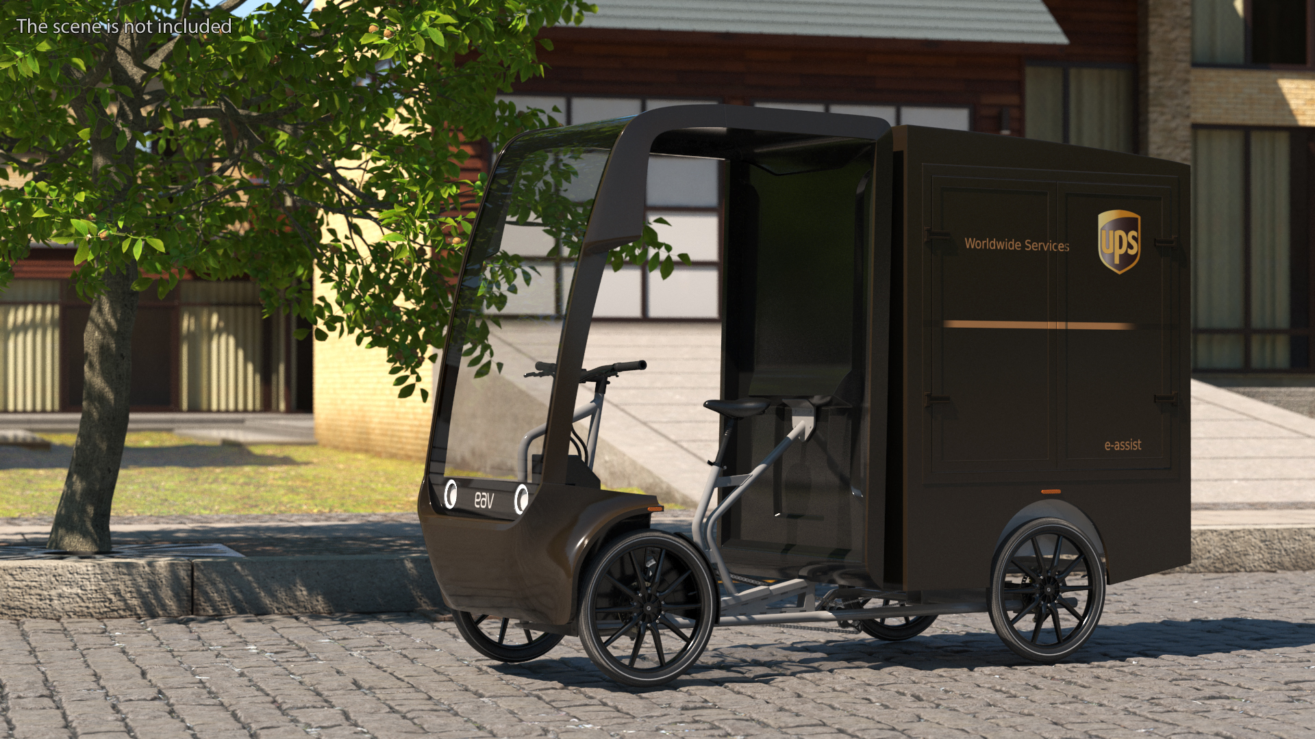 3D Delivery Bike EAV UPS Rigged model