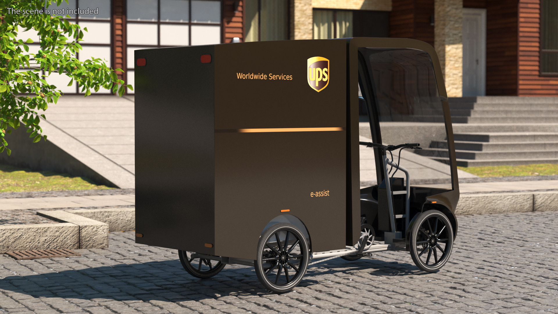 3D Delivery Bike EAV UPS Rigged model