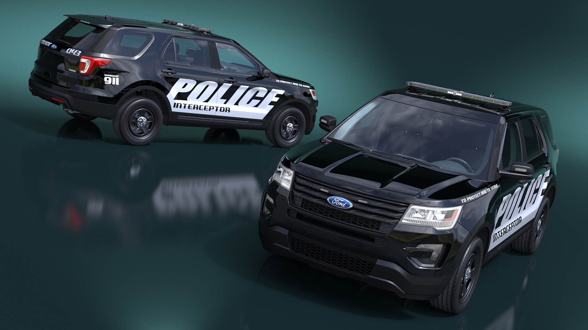 3D Ford Police Interceptor Unit model