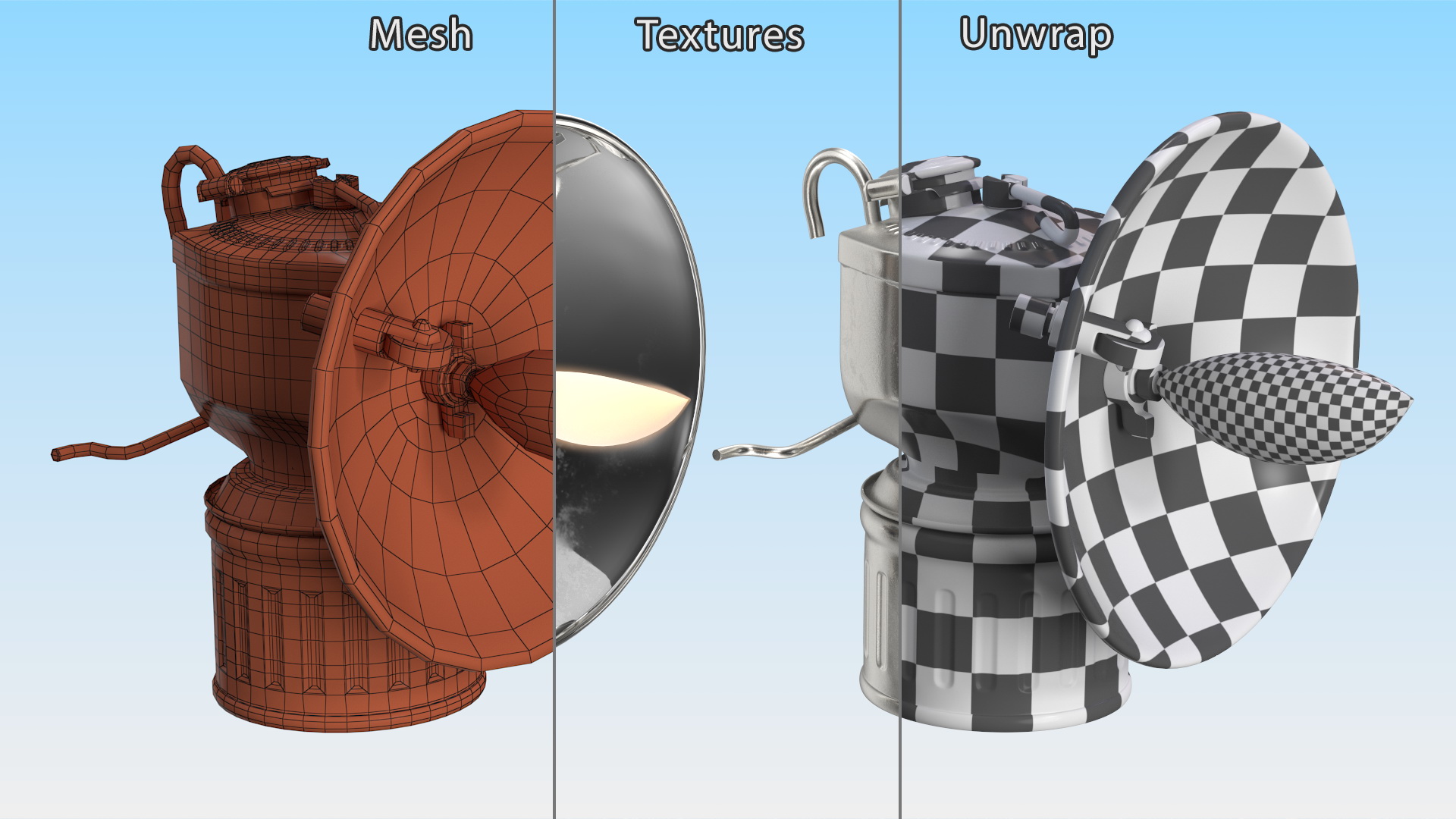 3D model Retro Acetylene Lamp