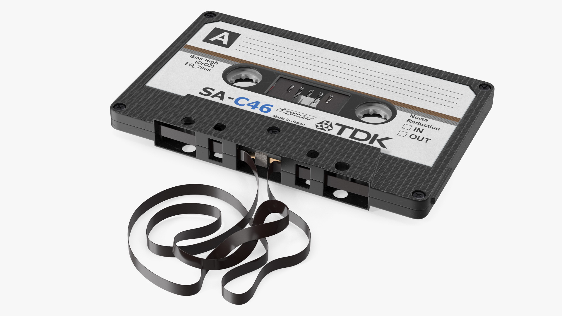 3D Cassette Tape with Unwound Film