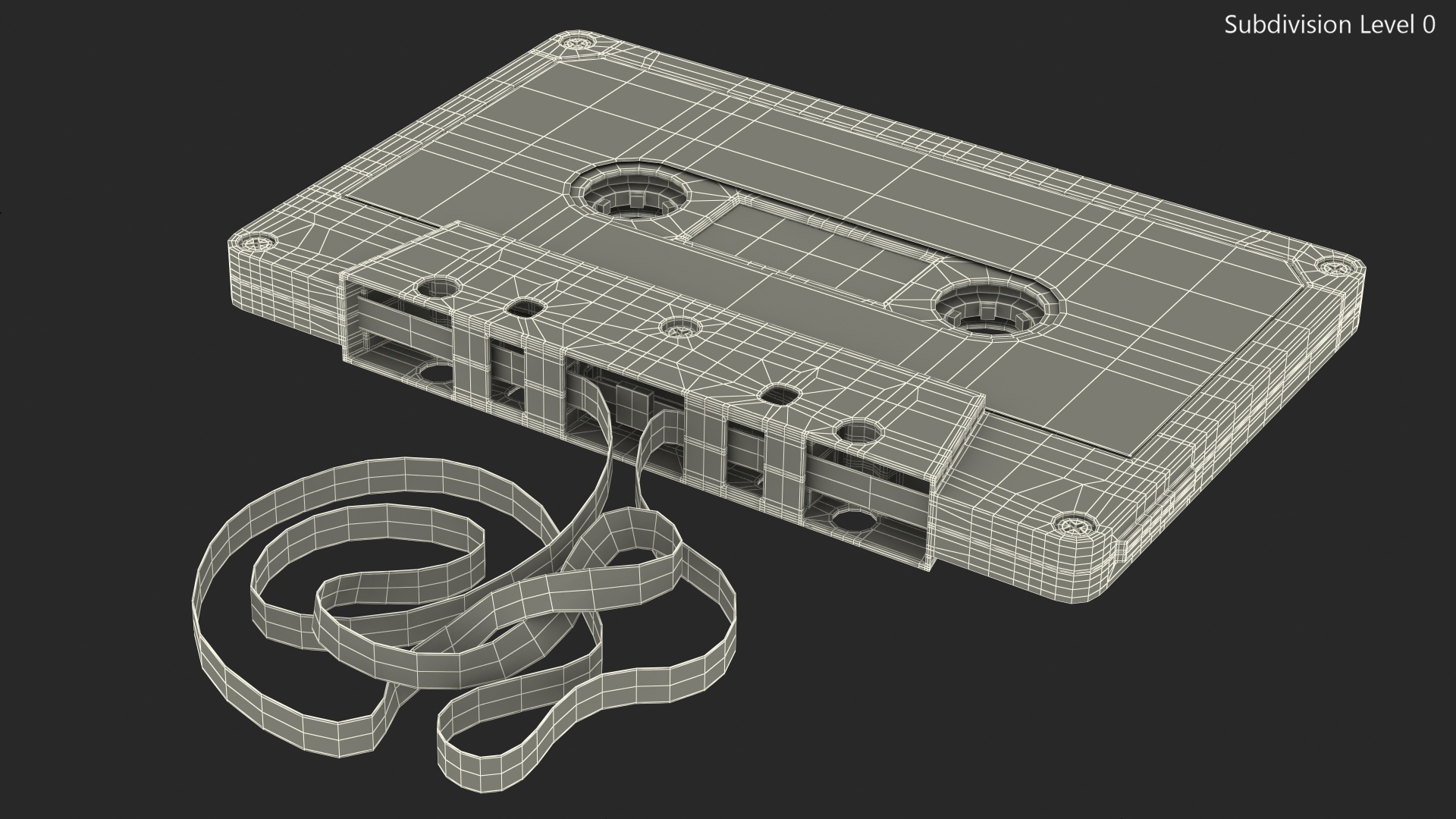 3D Cassette Tape with Unwound Film