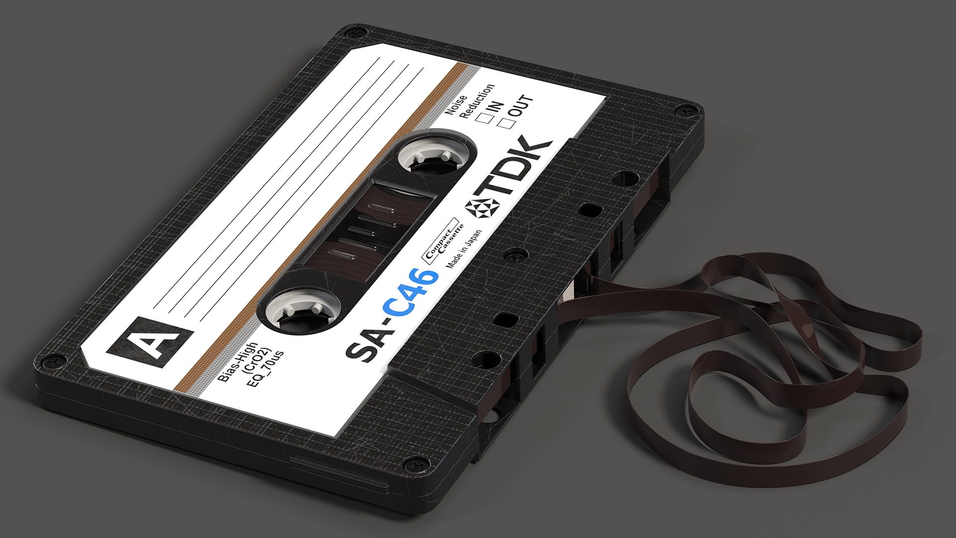 3D Cassette Tape with Unwound Film