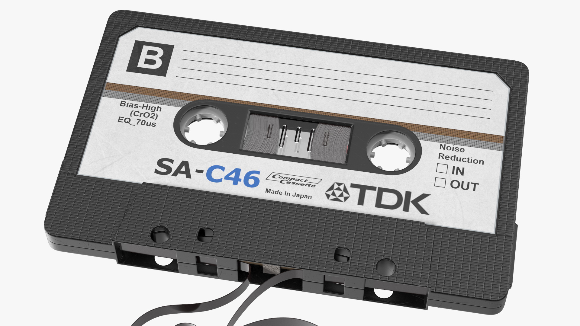 3D Cassette Tape with Unwound Film