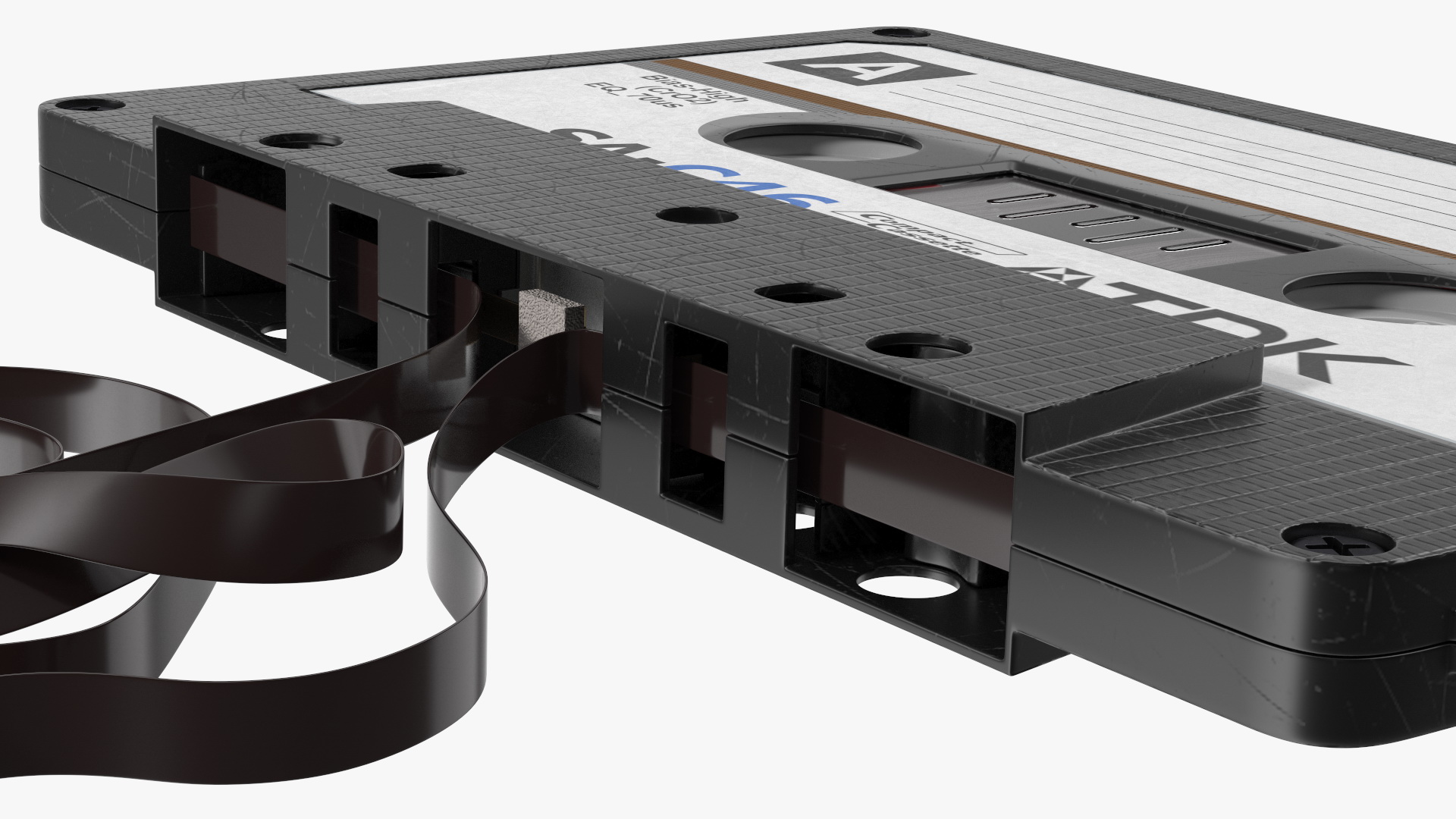 3D Cassette Tape with Unwound Film