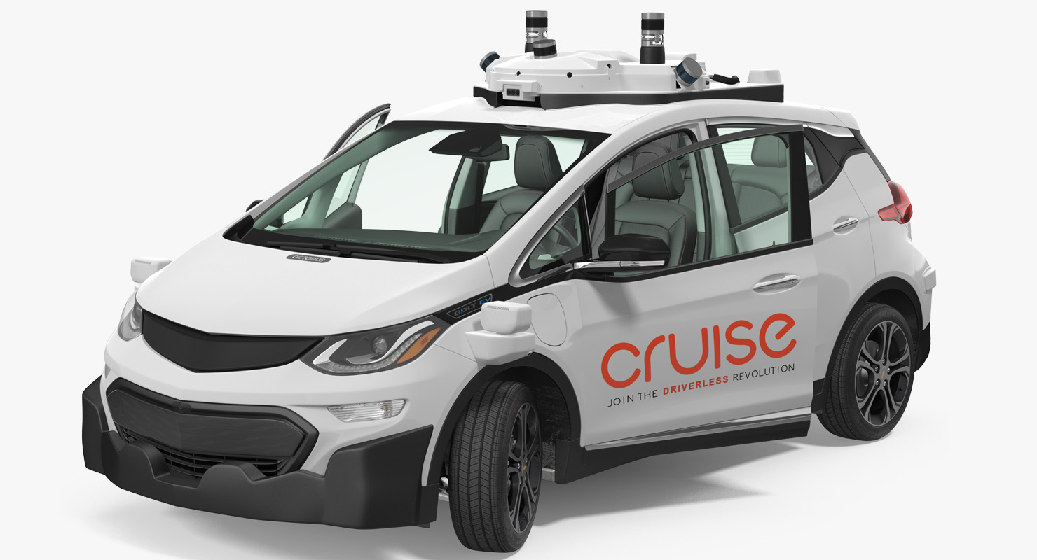 GM Cruise Automation Bolt EV Self Driving Car Rigged 3D