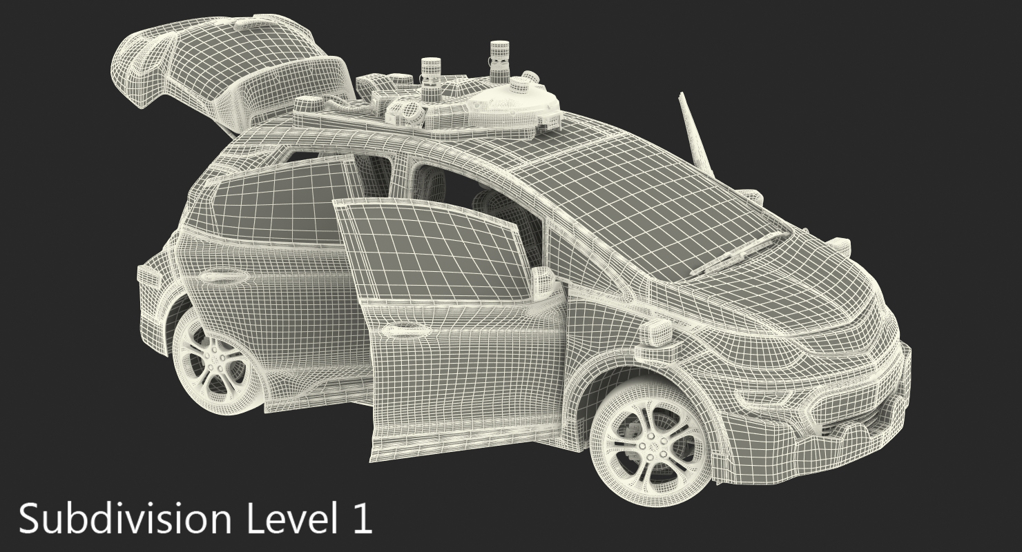 GM Cruise Automation Bolt EV Self Driving Car Rigged 3D