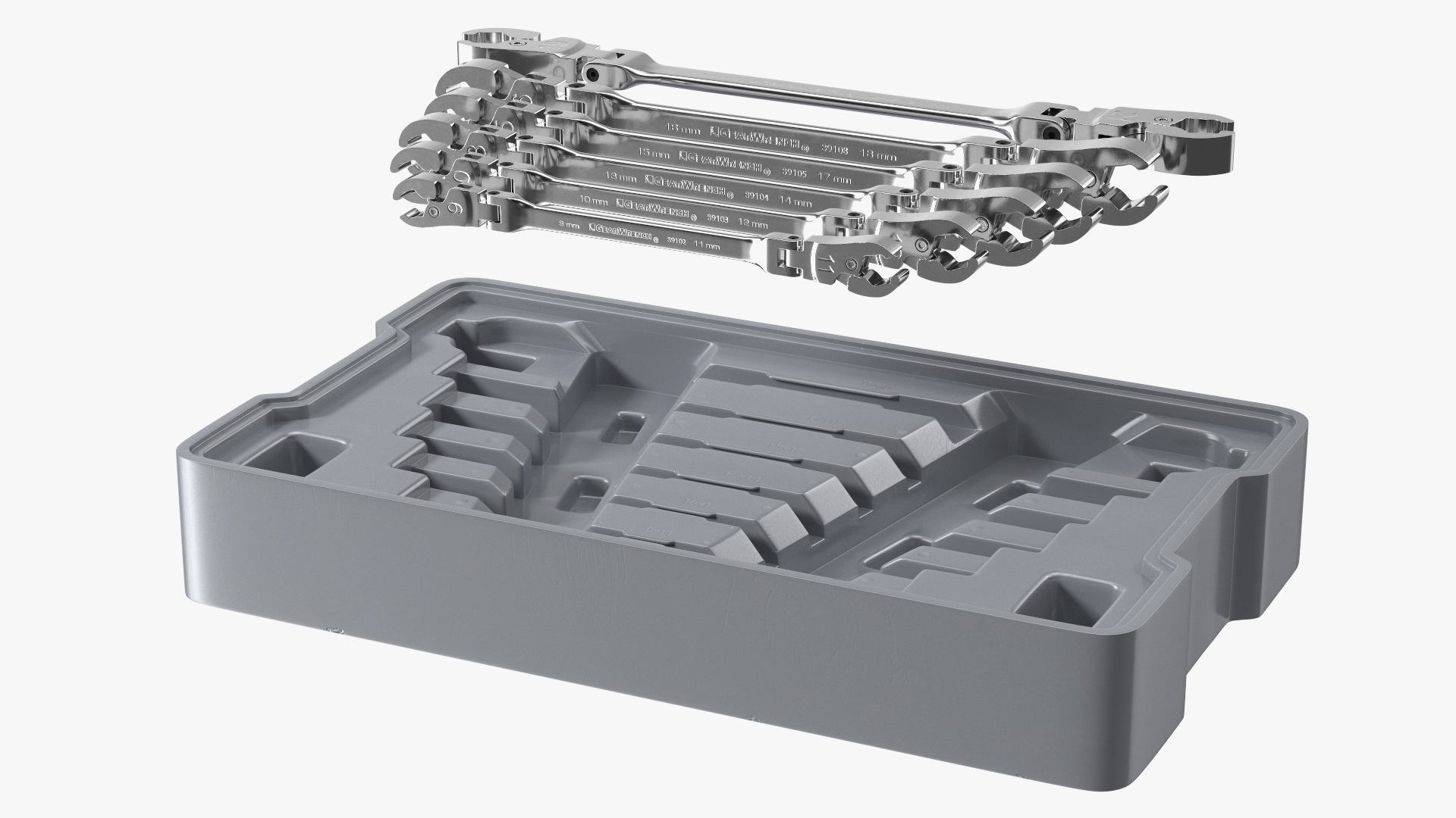 3D Ratcheting Flex Flare Nut Wrench Set