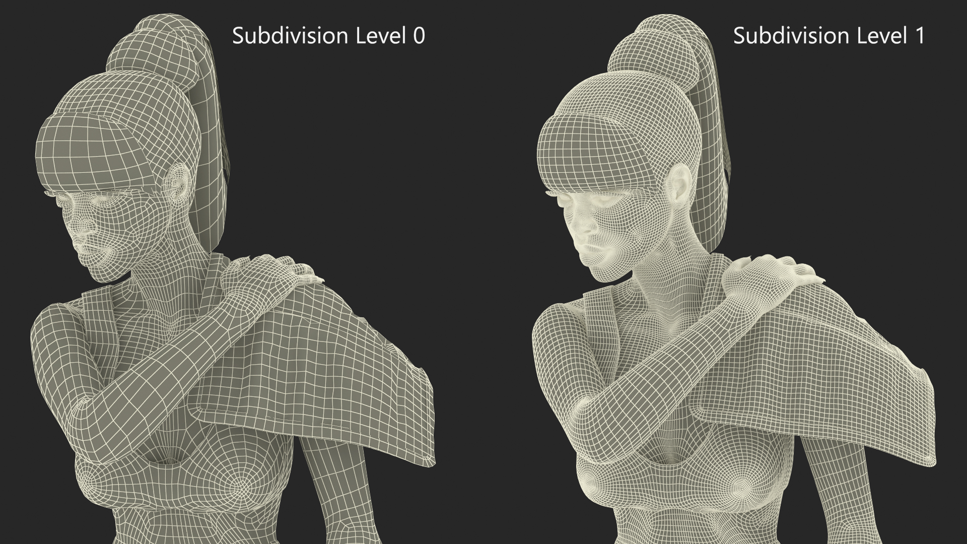 3D Ice Pack Lies on Sportswoman model