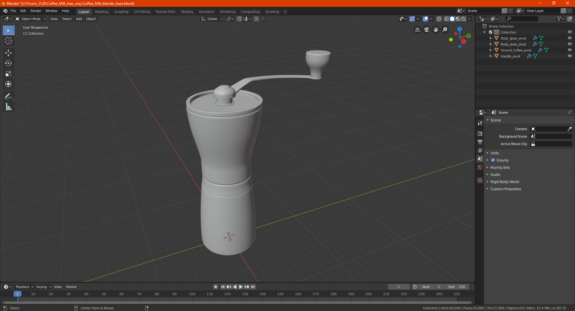 3D Coffee Mill