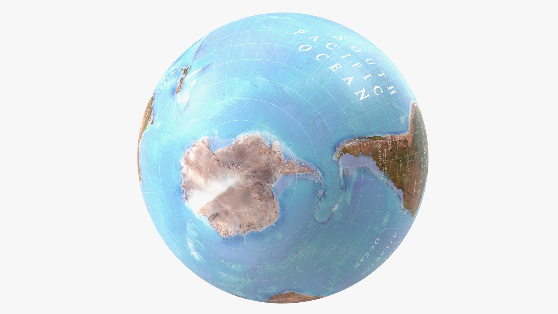 3D model Physical World Globe