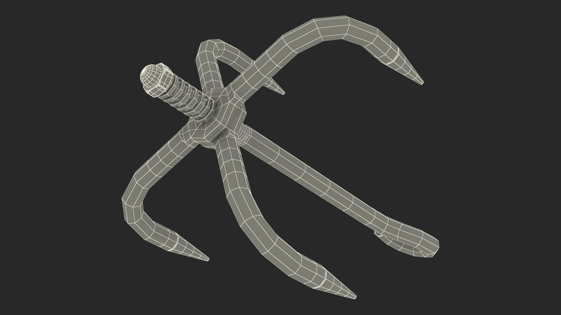 Folding Grappling Hook 3D