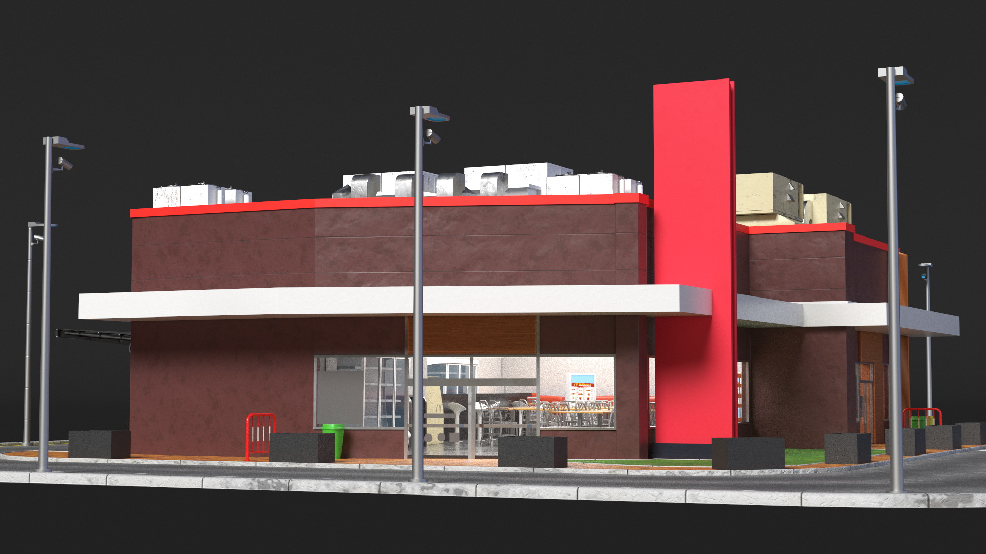 3D model Fast Food Restaurant