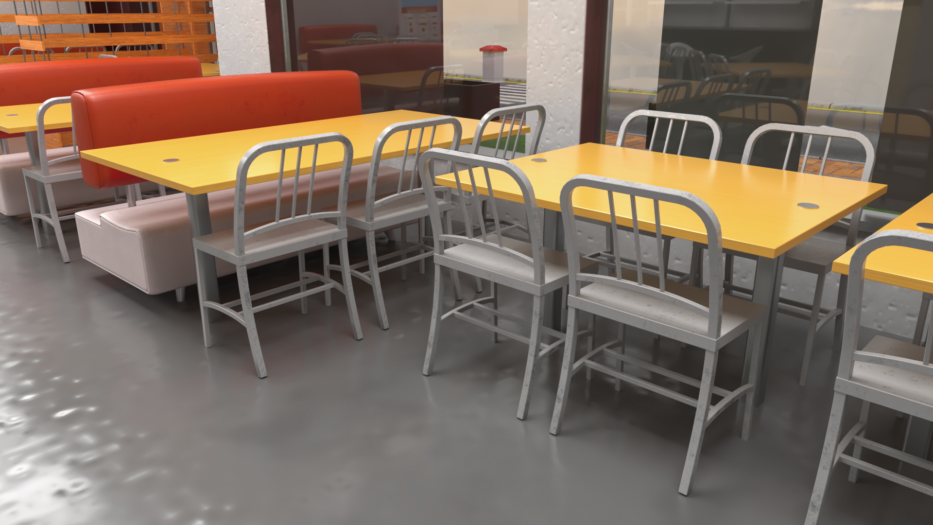 3D model Fast Food Restaurant