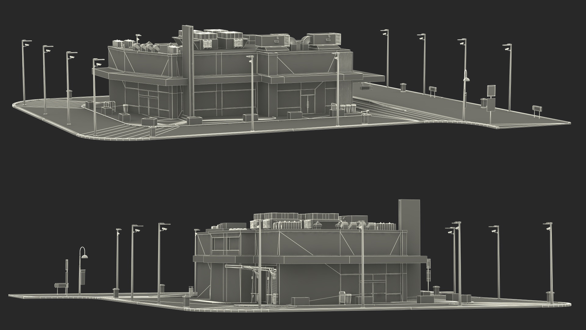 3D model Fast Food Restaurant