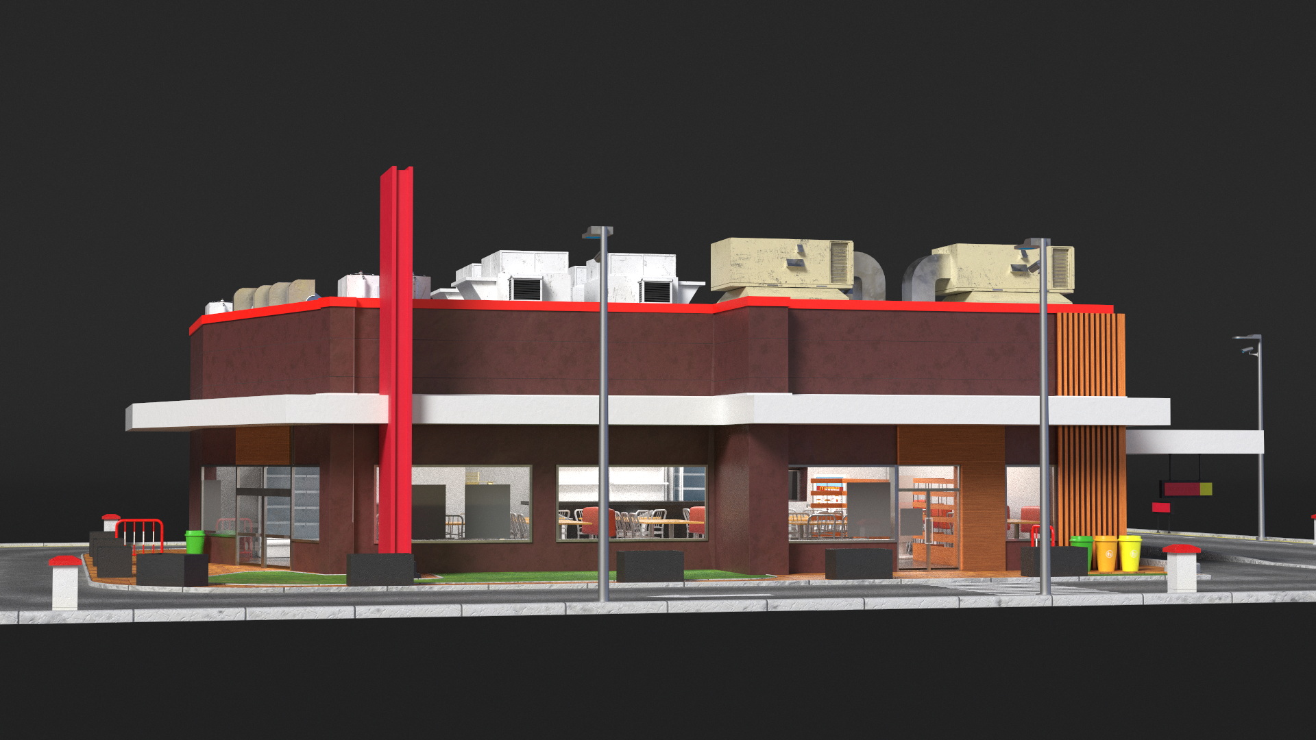 3D model Fast Food Restaurant