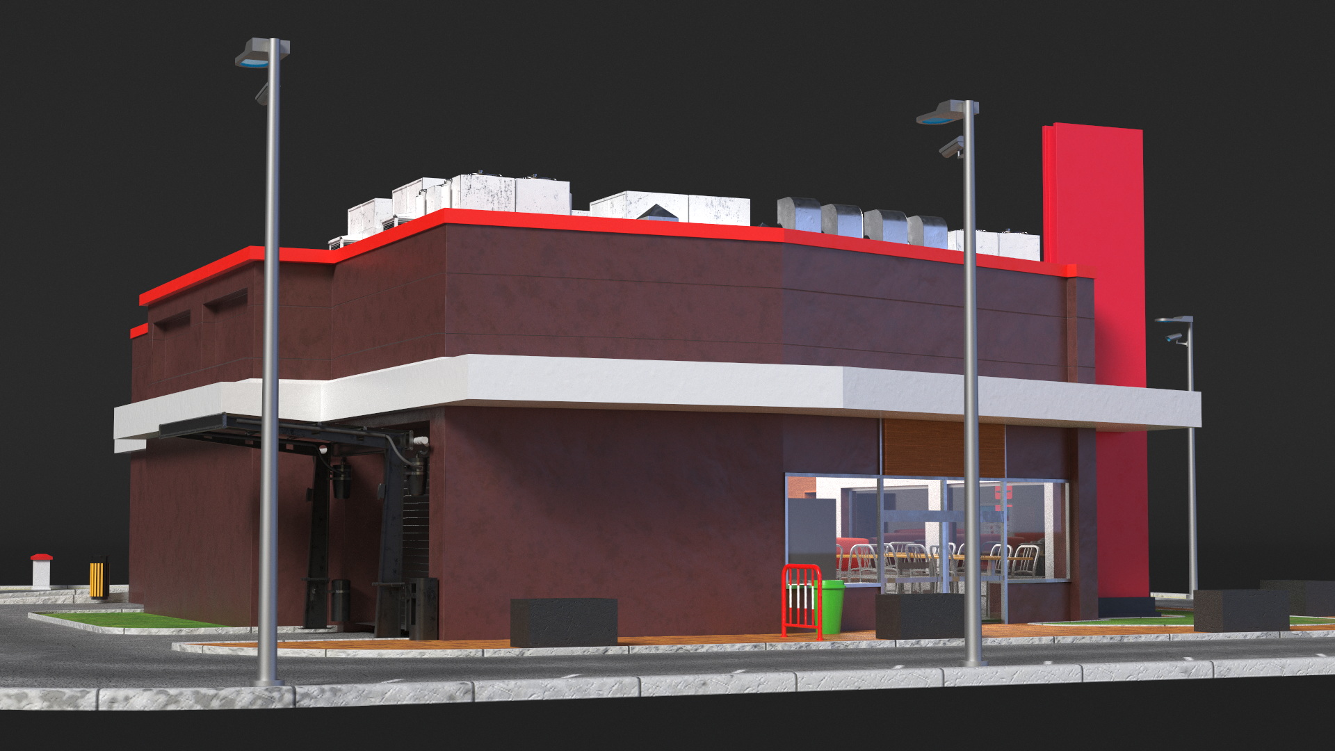 3D model Fast Food Restaurant