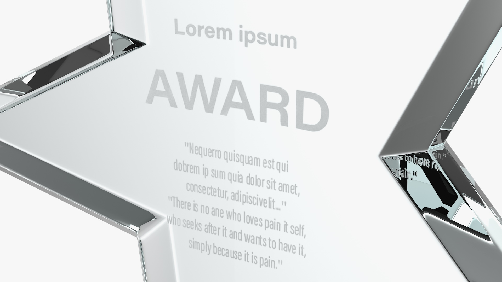 3D Star Glass Award Trophy model