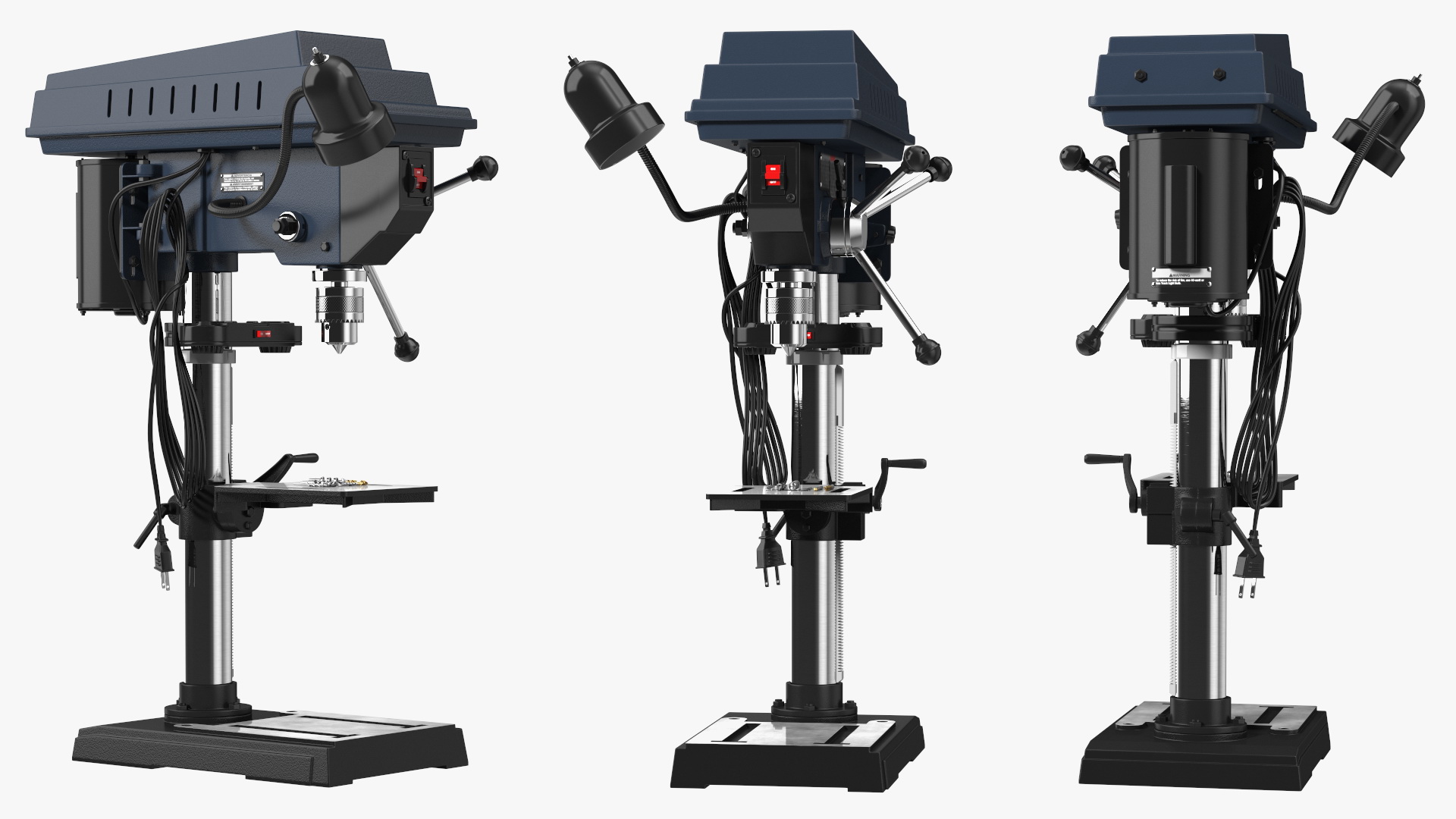 3D Bench Drill Press with Drill Bits model