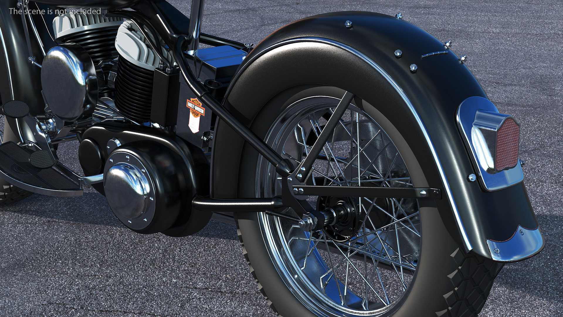 3D model 1942 Harley-Davidson WLA Black