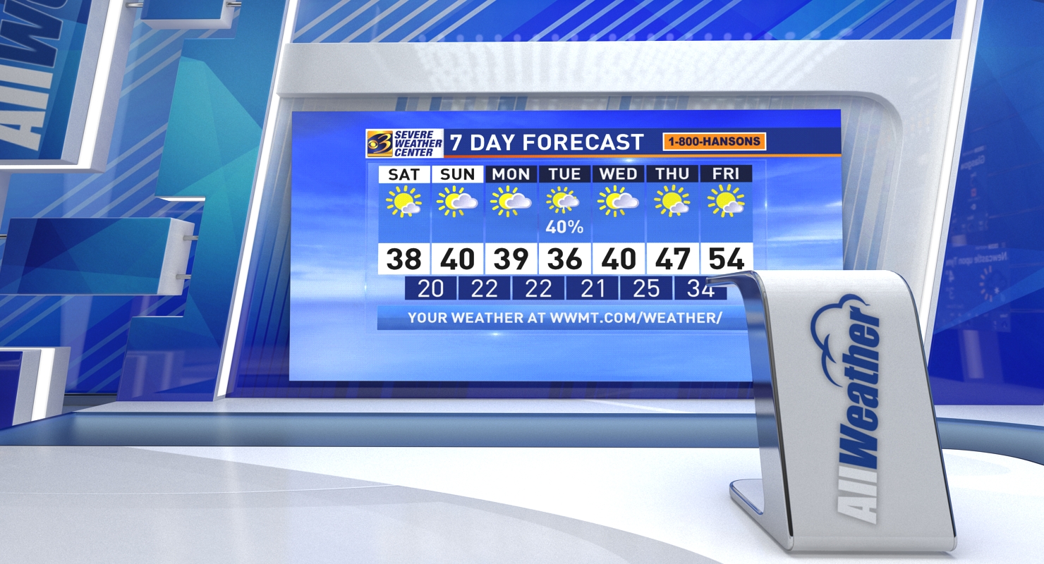 Weather TV Studio Blue 3D