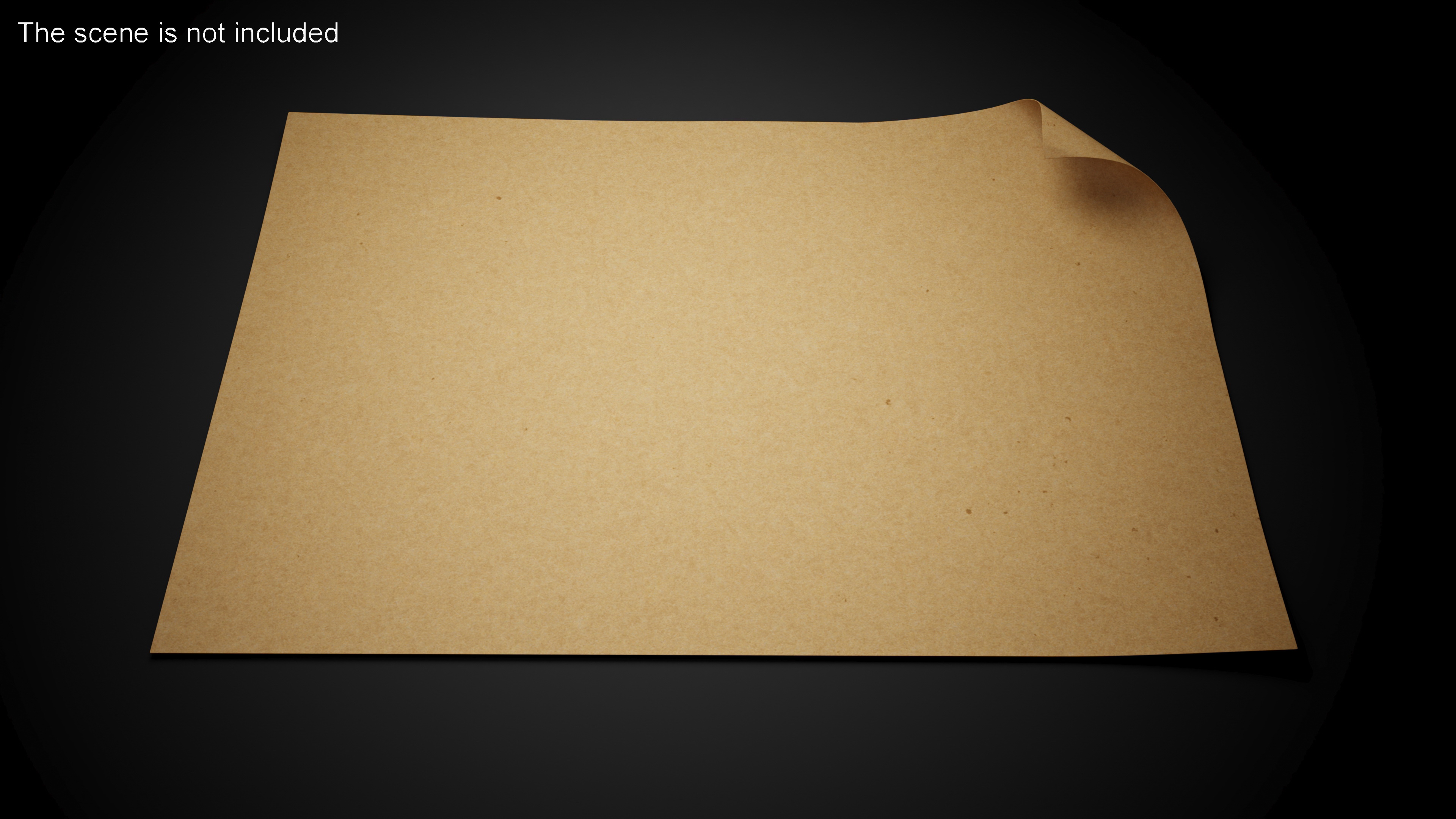 3D Kraft Paper With Corner Curl model