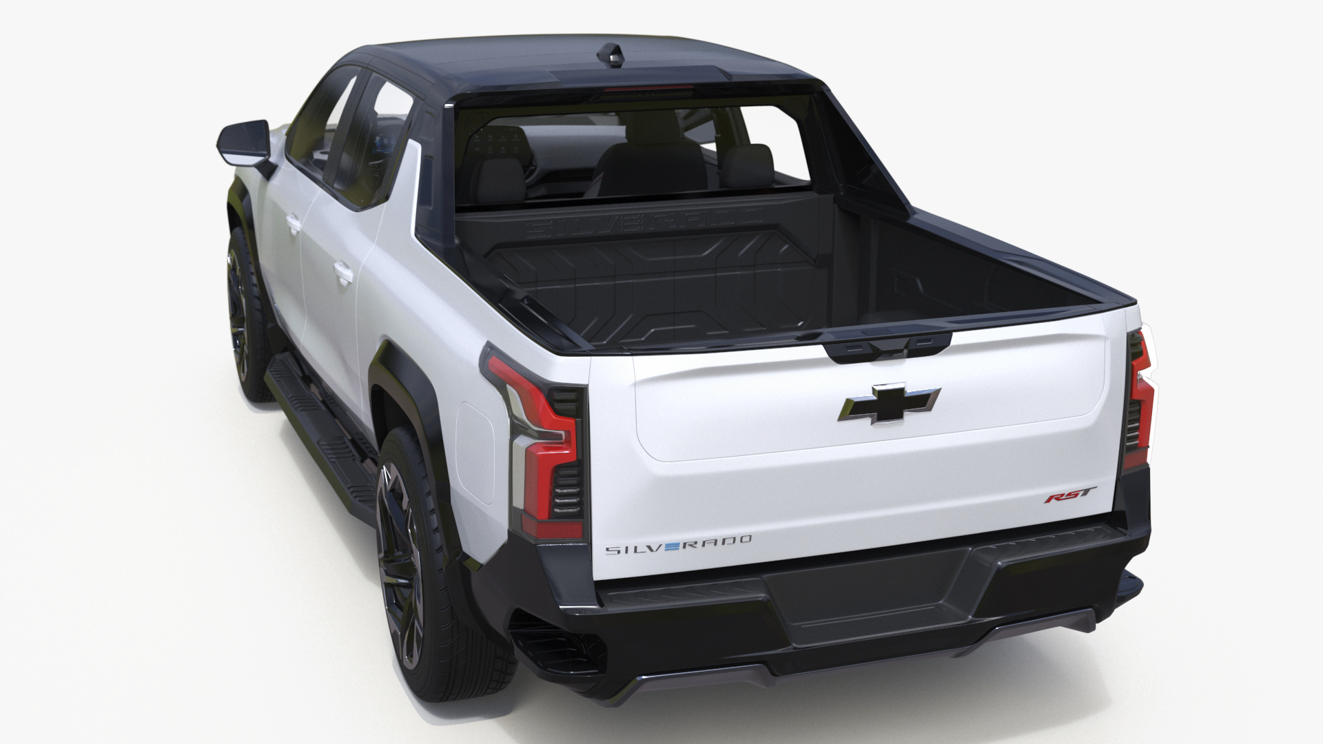 3D Chevrolet Silverado EV RST White 2024 Simplified model