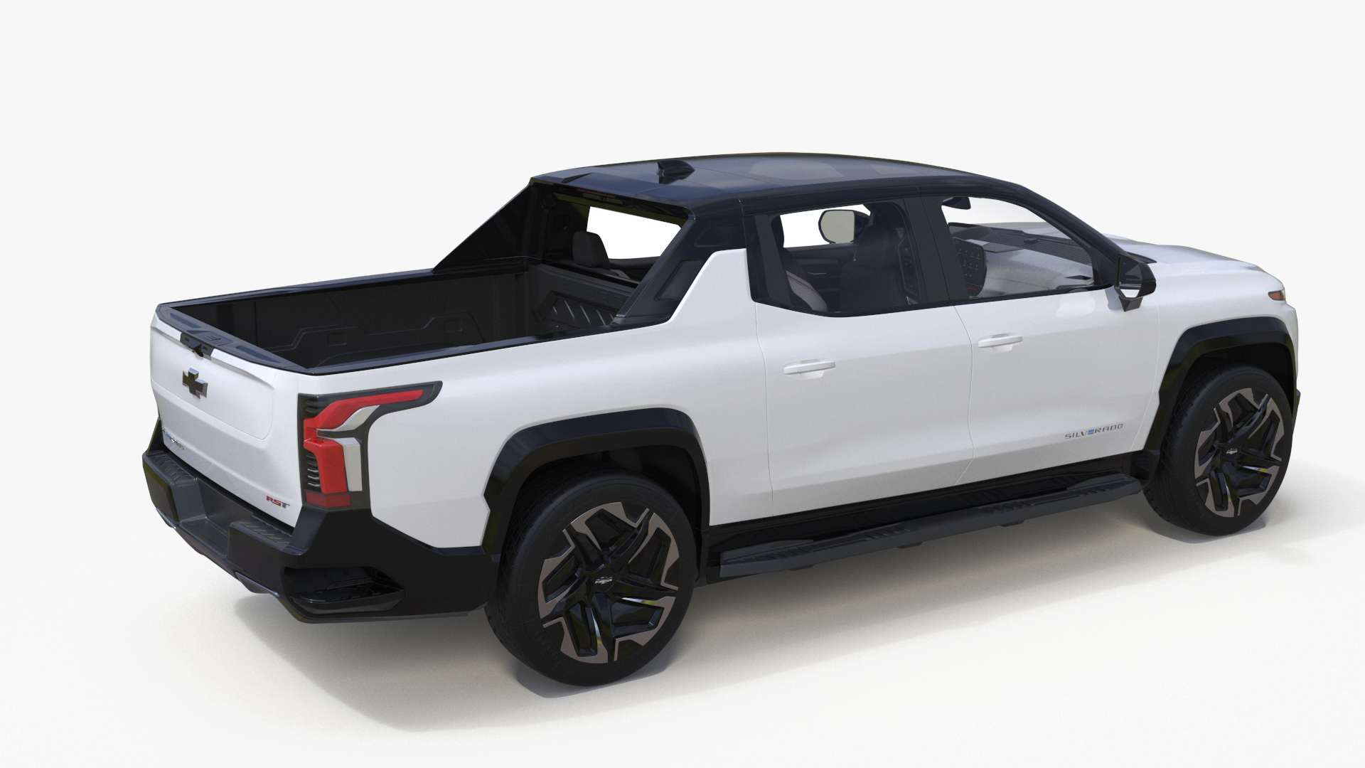 3D Chevrolet Silverado EV RST White 2024 Simplified model