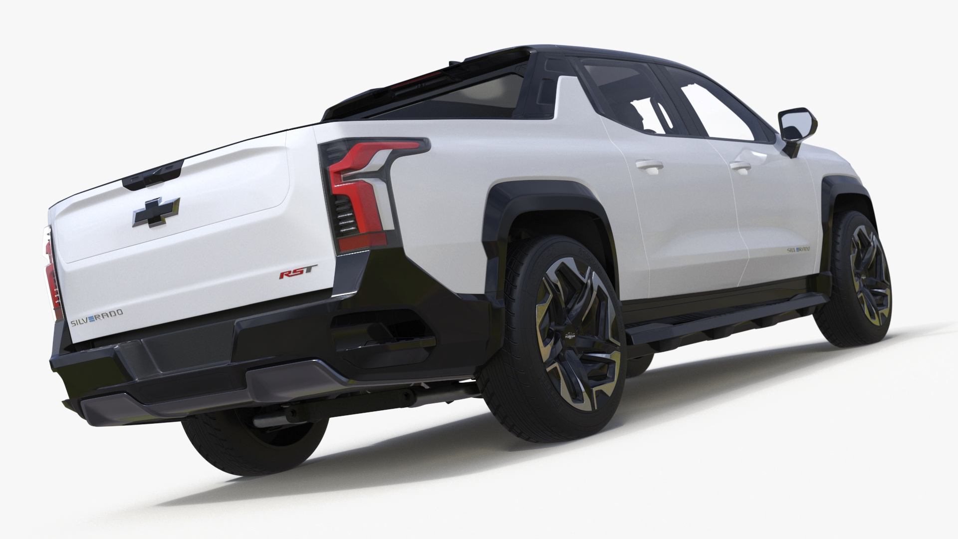 3D Chevrolet Silverado EV RST White 2024 Simplified model