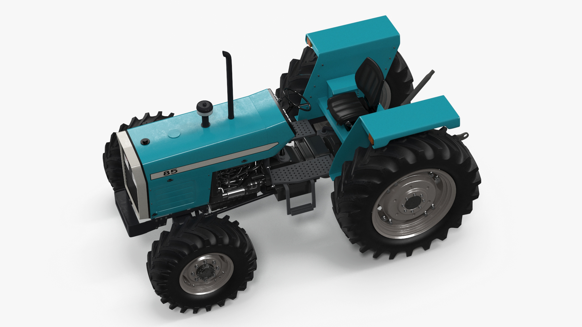 3D Farm Tractor Rigged for Cinema 4D model