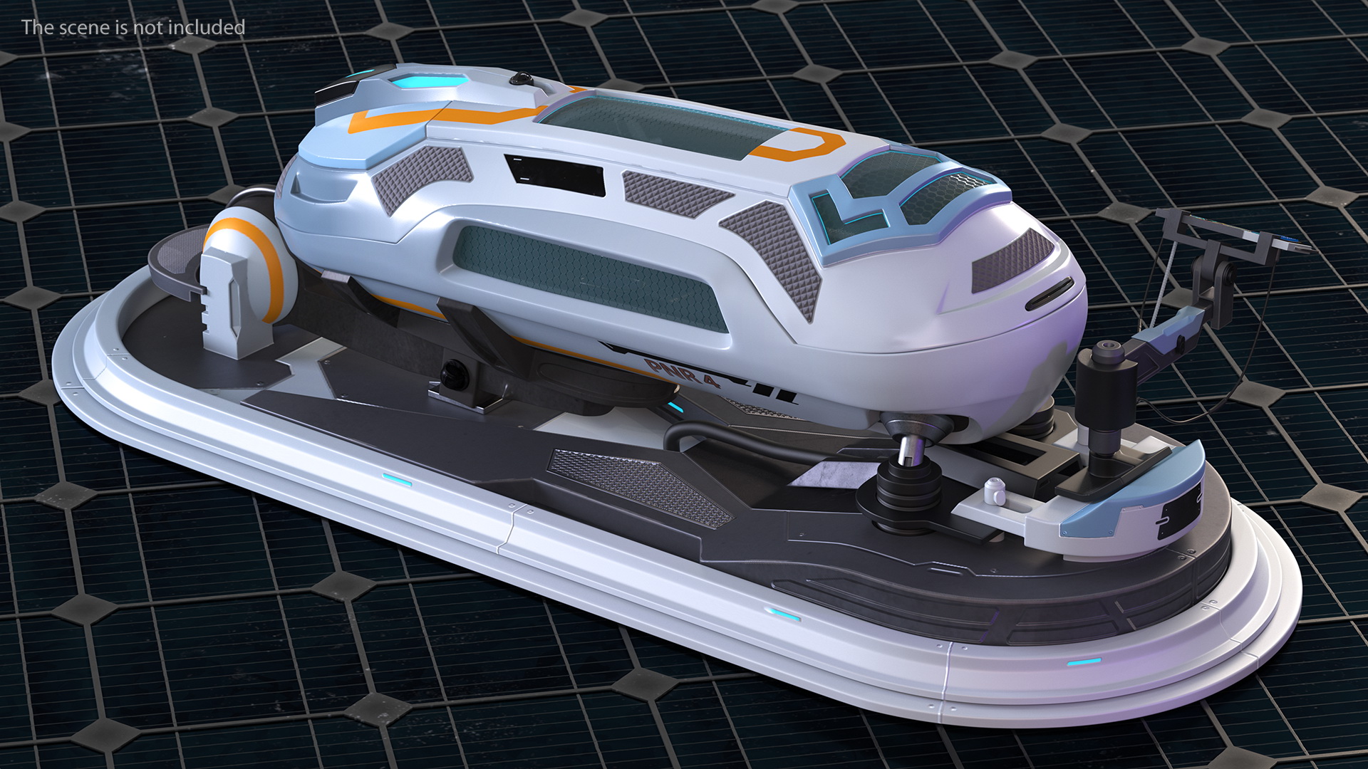 3D model Sci Fi Cryogenic Pod with Console Rigged