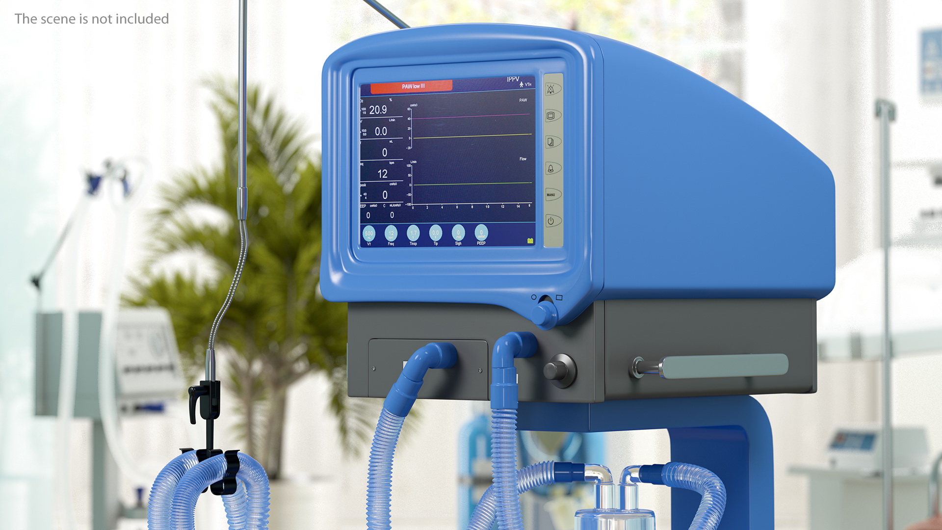 3D model ICU Ventilator Machine Generic