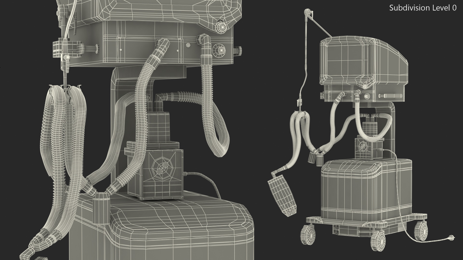 3D model ICU Ventilator Machine Generic