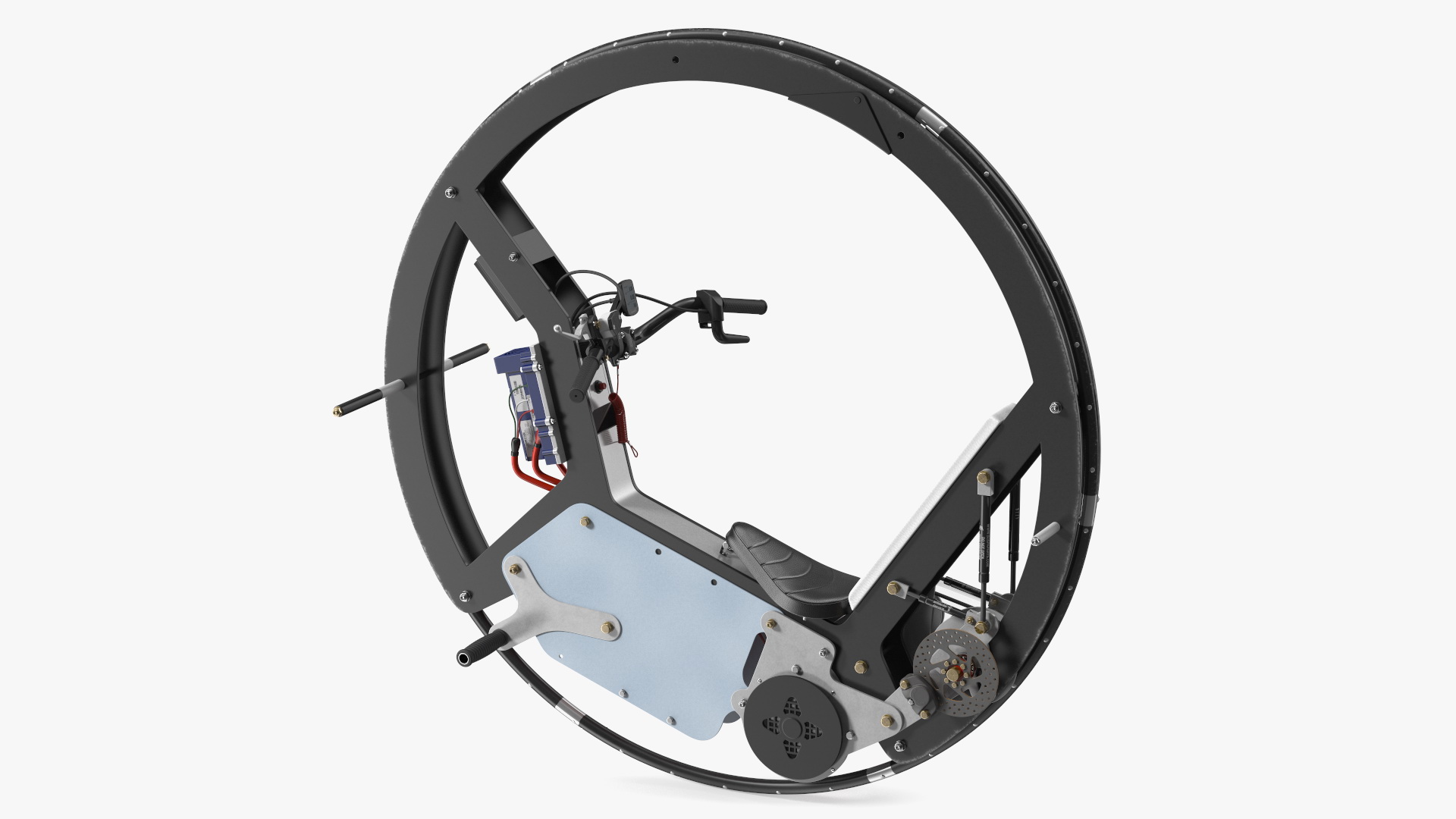 Monowheel Motorcycle Rigged 3D