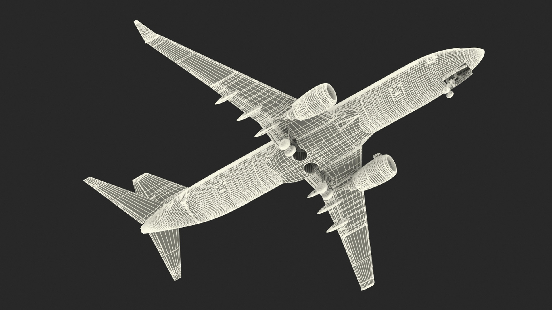 3D American Airlines Boeing 737-800 with Interior Rigged model