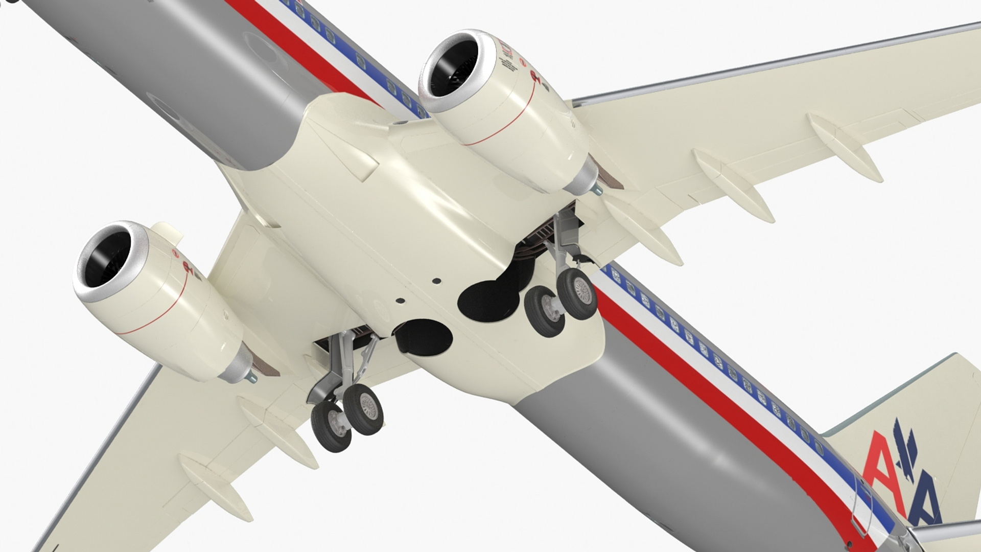 3D American Airlines Boeing 737-800 with Interior Rigged model